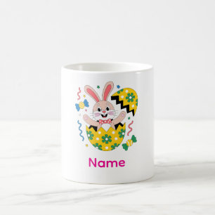 Happy Easter Party Bunny Popping Out Coffee Mug