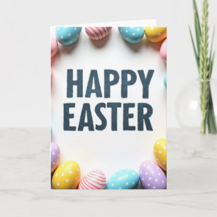 Happy Easter Pastel Egg Art Card