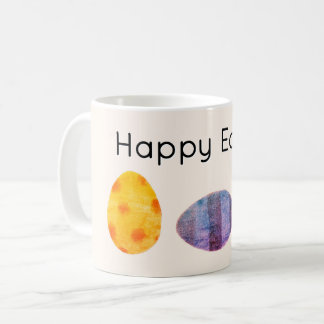 Happy Easter Pastel Eggs Elegant Soft Cream Coffee Mug
