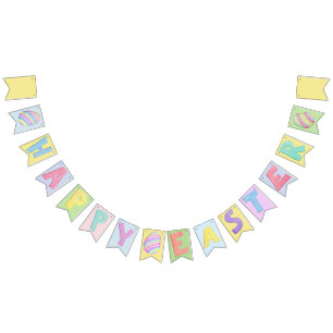 Happy Easter   Pastel Watercolor Banner