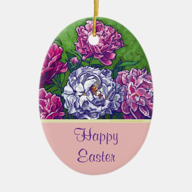 Happy Easter Peonies Decoration (Front)