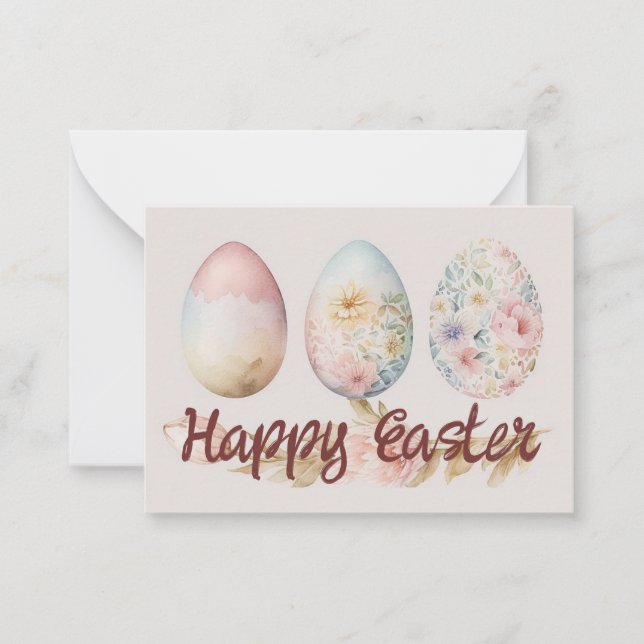 Happy Easter personalised card with wishes. (Front)