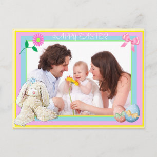 Happy Easter Personalised Family Photo Postcard