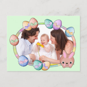 Happy Easter Personalised Family Photo Postcard