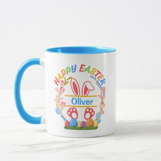 Happy Easter Personalised  T-Shirt Mug (Left)