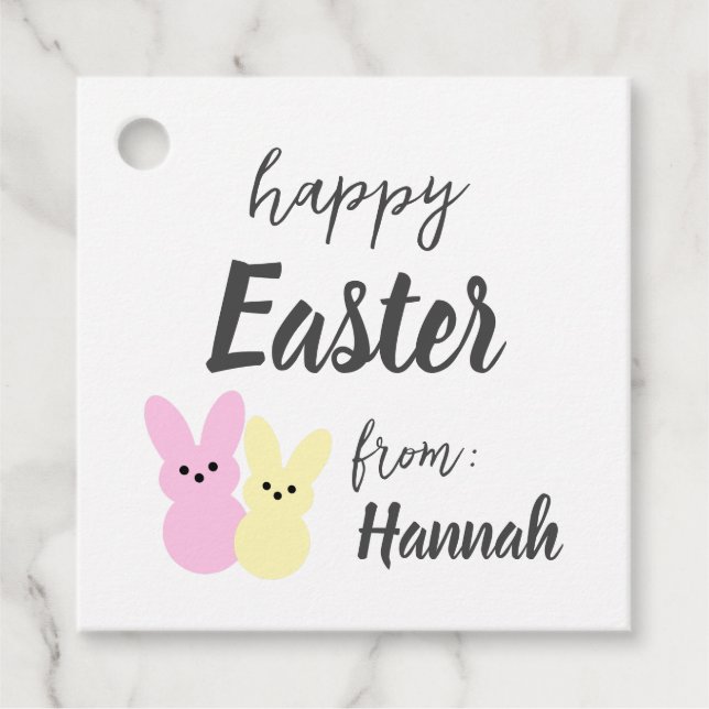 Happy Easter Personalised Tag (Front)