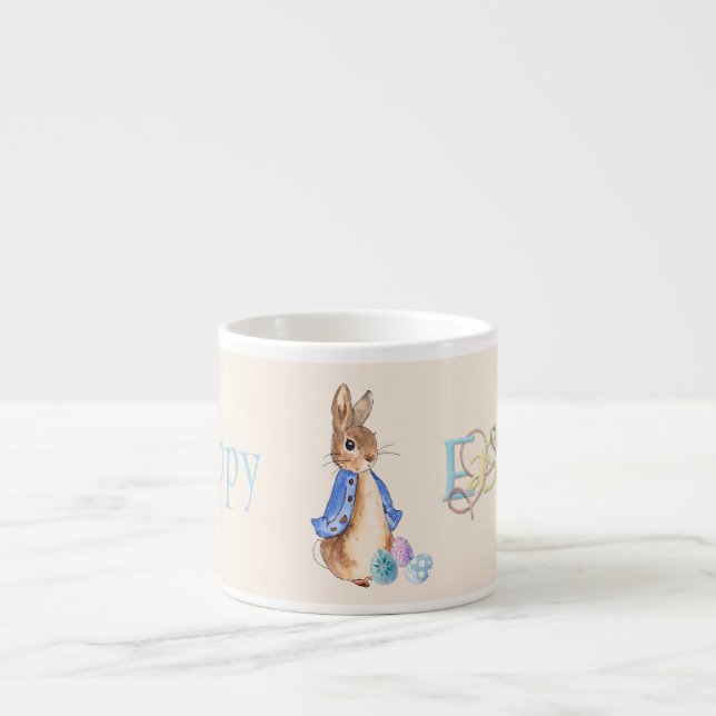 Happy Easter Peter the Easter bunny rabbit Espresso Cup (Front)