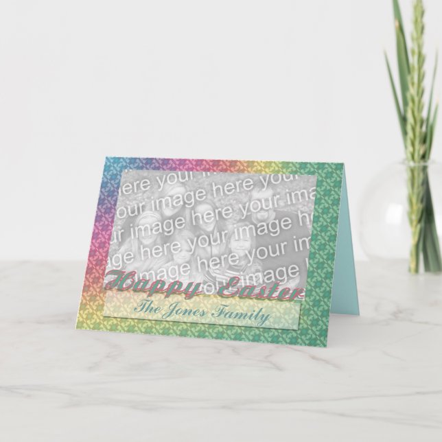 Happy Easter photo frame Holiday Card (Front)