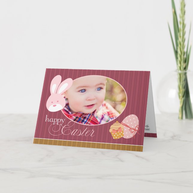 Happy Easter Photo Greeting Card (Front)