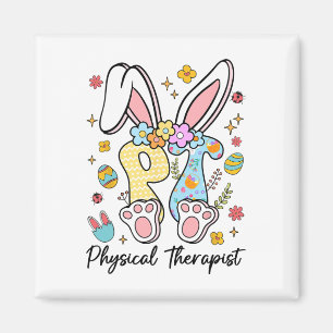 Happy Easter Physical Therapy Pt Therapist Bunny E Magnet