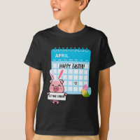 Happy Easter Pig With Bunny Ears Calendar Funny Ea