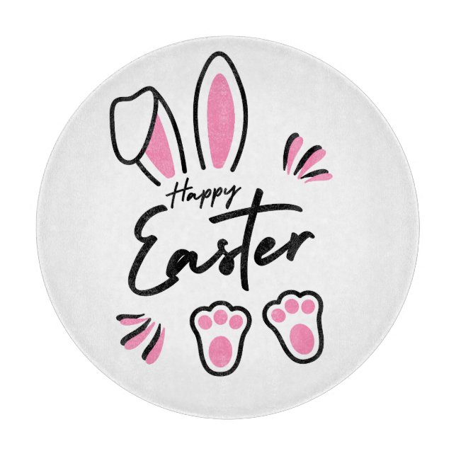Happy Easter (Pink) Cutting Board (Front)