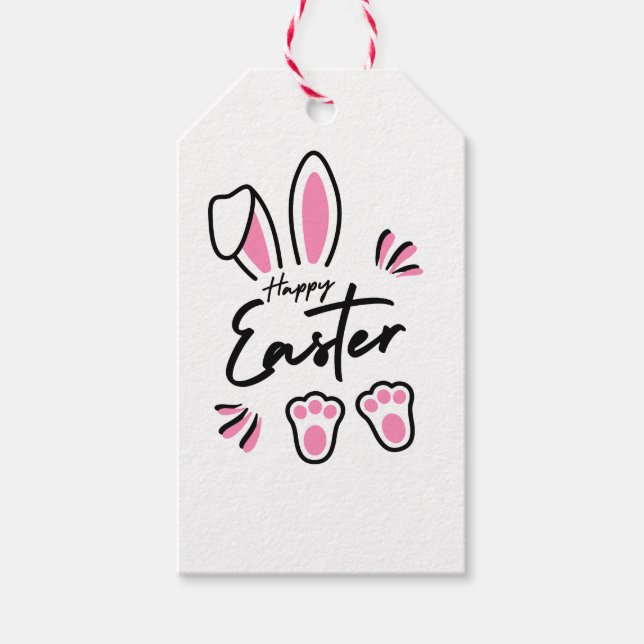 Happy Easter (Pink) Gift Tags (Front)