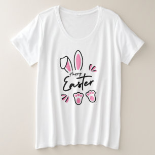 Happy Easter (Pink) Plus Size T-Shirt