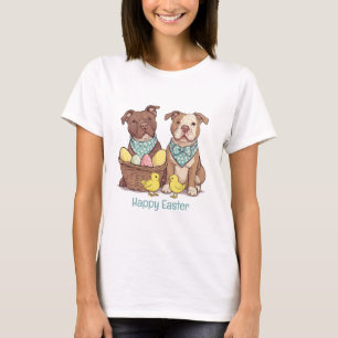 Happy Easter Pit Bull Dogs T-Shirt
