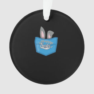 Happy Easter Pop Peeking Bunny Ornament