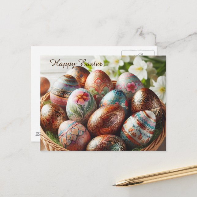 Happy Easter  Postcard (Front/Back In Situ)