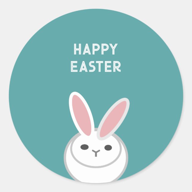 Happy Easter Postcard Classic Round Sticker (Front)