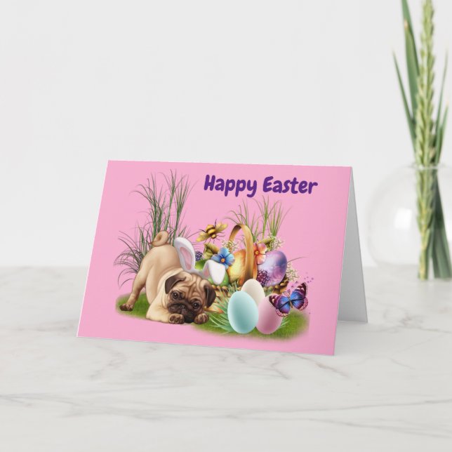 Happy Easter Pub dog holiday card (Front)
