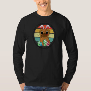 Happy Easter Pug Dog In Pink Bunny Ears Weaster Eg T-Shirt