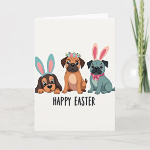 Happy Easter Puppy Friends Card