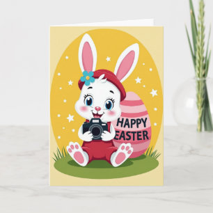 Happy Easter Rabbit Photo Card