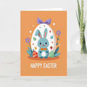 Happy Easter Rabbit Scene Card