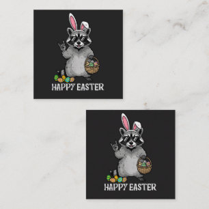 Happy Easter Racoon Bunny Enclosure Card