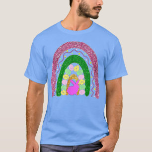 Happy Easter Rainbow Bunny Leopard Rainbow Easter T-Shirt