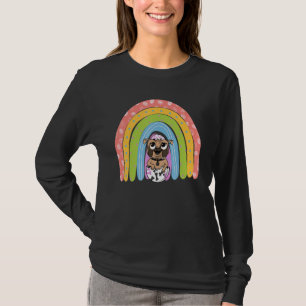 Happy Easter Rainbow Pug Eggs Bunny Ear Pug T-Shirt