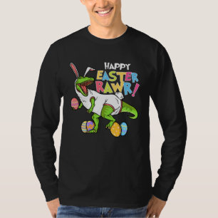 Happy Easter Rawr Bunny Egg Hunter Hunting Season T-Shirt