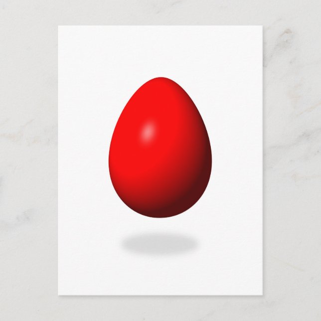 Happy Easter - Red Egg Holiday Postcard (Front)