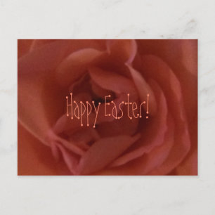 Happy Easter Red Rose Flower Card