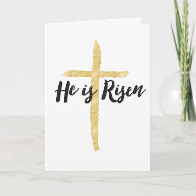 Happy Easter, Religious - He is Risen Holiday Card (Front)