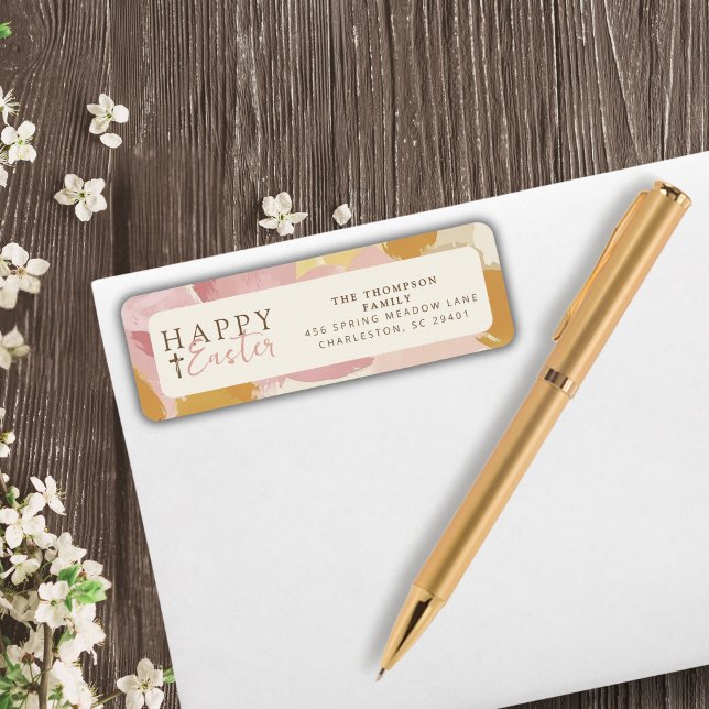 Happy Easter Religious Modern Pink Floral (Creator Uploaded)