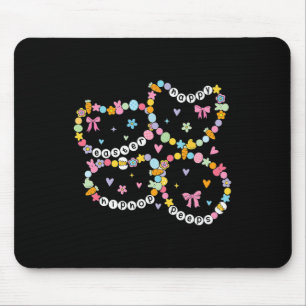 Happy Easter Retro Friendship Bracelet Risen Faith Mouse Pad