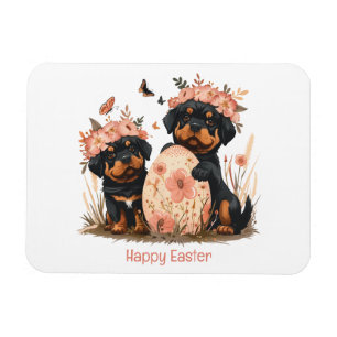 Happy Easter Rottweiler Dogs Magnet