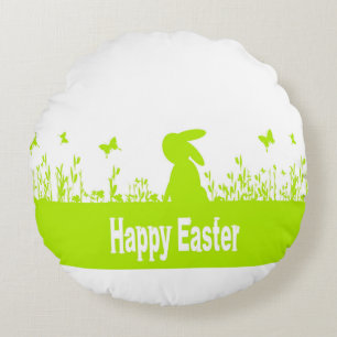 Happy Easter   Round Cushion