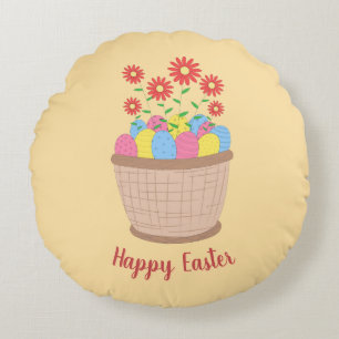 Happy Easter Round Cushion