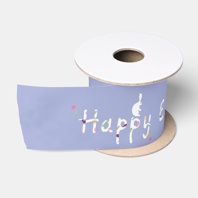 Happy Easter. Satin Ribbon (Spool)