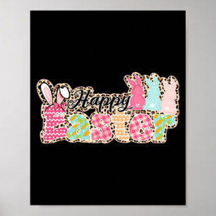 Happy Easter Sayings Egg Bunny  Poster