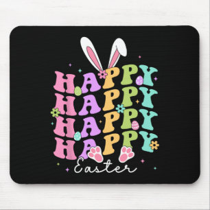Happy Easter Sayings Egg Groovy Bunny Rabbit Kids  Mouse Pad