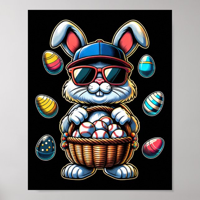 Happy Easter Sell Boys Easter Bunny Funny Easter S Poster (Front)