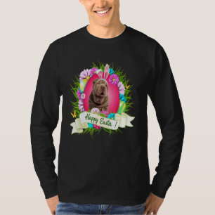 Happy Easter Shar Pei Wearing Bunny Ear Eggs Cool T-Shirt