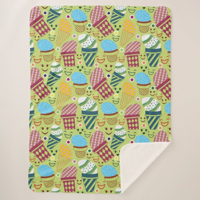 Happy Easter Sherpa Blanket (Front)