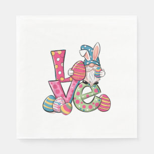 Happy Easter Shirt Gnome Easter Day Love Men Women Napkin
