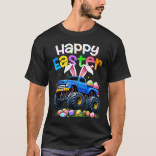 Happy Easter Shirts Boy Kids Bunny Monster Truck