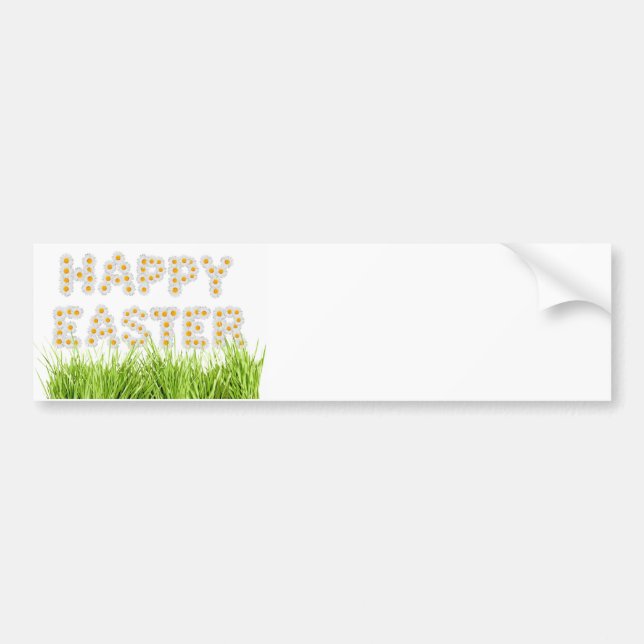 Happy Easter Sign Bumper Sticker (Front)
