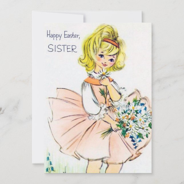 Happy Easter Sister add message Holiday Card (Front)