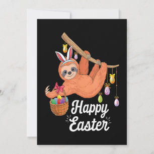 Happy Easter Sloth invitation